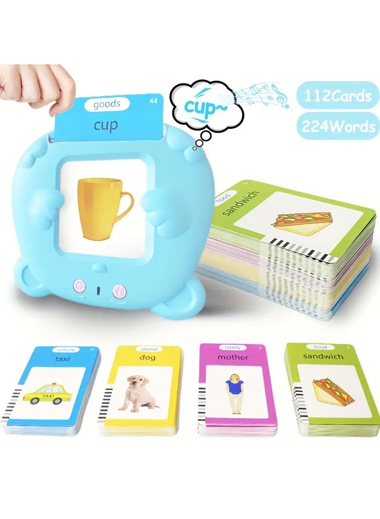 Talking Flash Cards Language Learning Toy – 224 Sight Words, Interactive Speech Development Tool for Kids, Educational Sensory Toy for Birthday & Holiday Gifts  - Image 1