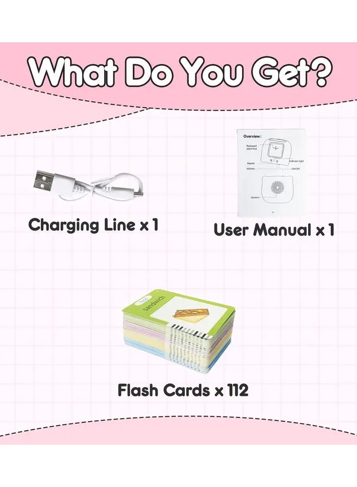 Talking Flash Cards Language Learning Toy – 224 Sight Words, Interactive Speech Development Tool for Kids, Educational Sensory Toy for Birthday & Holiday Gifts  - Image 4