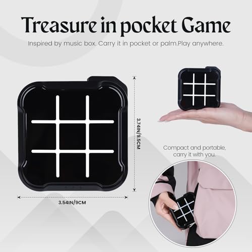 uimomn 4in1 Handheld Educational Game Machine Electronic TicToe Game Black - Image 5