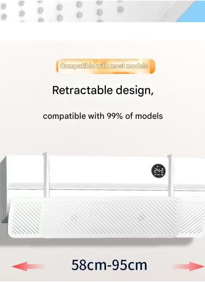 Generic Air Conditioner Deflector,Split Ac Adjustable Flow Deflector, Air Conditioning Wind Shield,Adjustable Wind Direction Preventing Ac From Blowing Directly/Adjustable Size/For Home Office Retractable A  - Image 5