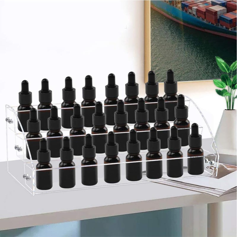 Multi-layer Nail Polish Organizer Rack, 3-tier Cosmetic Display Stand for Lipstick, Eyeshadow, and Essential Oils Storage on Vanity Table - Image 5