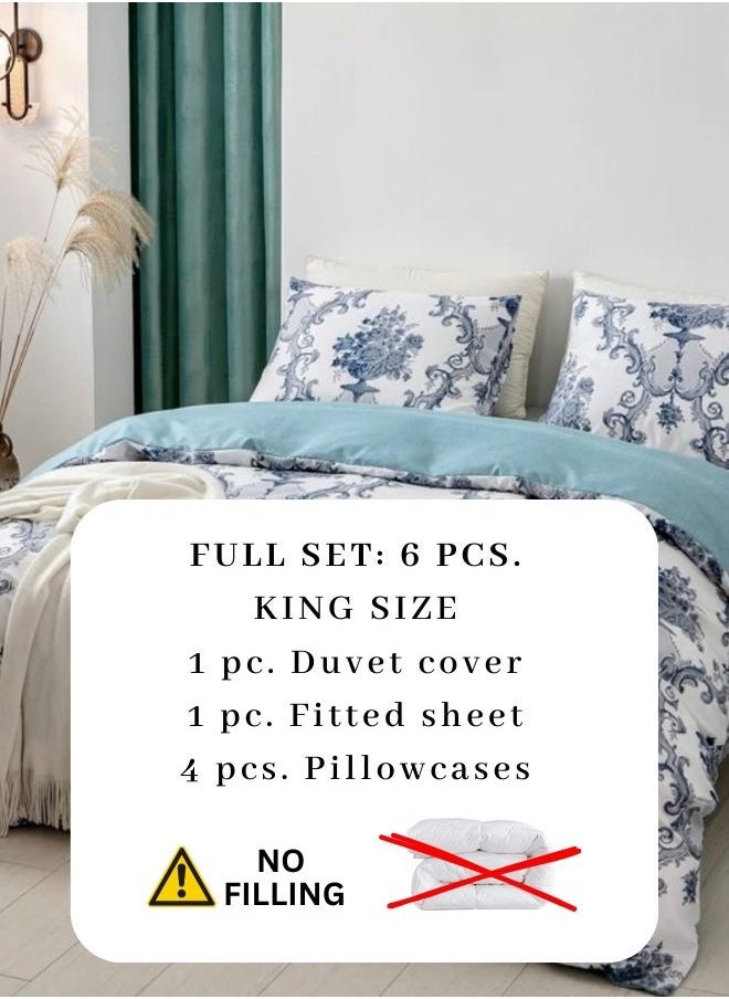 LUNA Home - 6-piece king size bedding set without filling, bohemian design. - Image 1