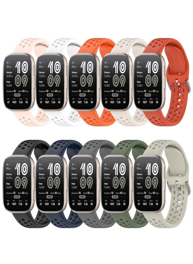 QGHXO سوار بديل من السيليكون سريع الفك لساعات Amazfit Bip 6/Bip 5، مقاس 22 مم، متوافق مع ساعات Amazfit GTR 4/3/3 Pro/2/2e/GTR الذكية مقاس 47 مم (بدون جهاز تتبع). - Image 2