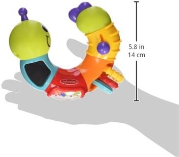 infantino Infantino Topsy Turby Twist and Play Caterpillar Rattle  Rotating Body Sliding Rings Mirror  Noise Makers  Activity Toy for Ages 6 Months  - Image 4