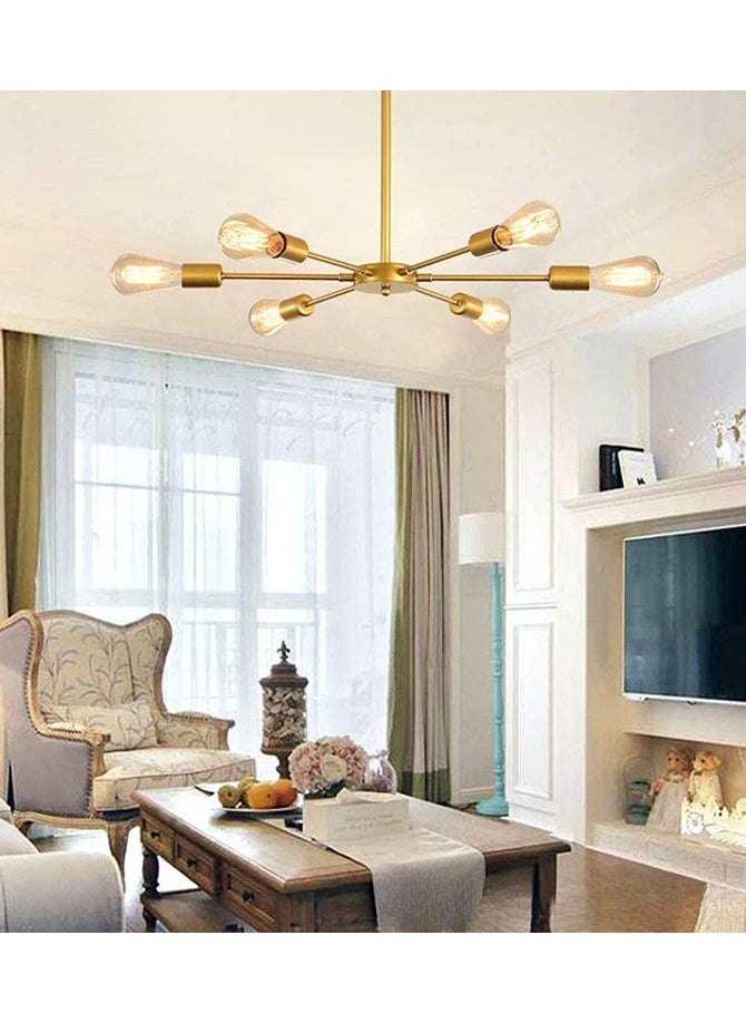 Generic Nordic Iron Art Creative Ceiling Lamps Industrial Chandelier for Living RoomDining Room, Bulbs not included  - Image 2