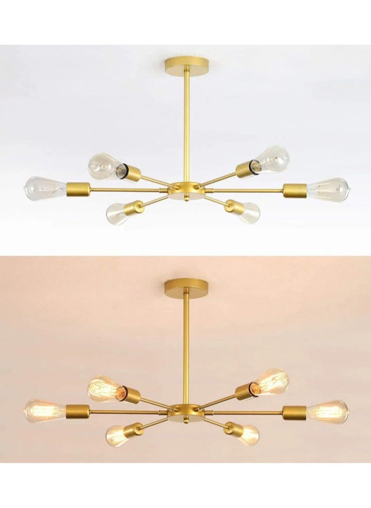 Generic Nordic Iron Art Creative Ceiling Lamps Industrial Chandelier for Living RoomDining Room, Bulbs not included  - Image 1