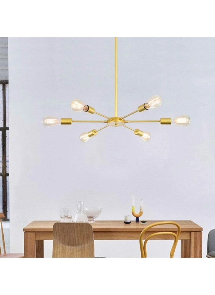 Generic Nordic Iron Art Creative Ceiling Lamps Industrial Chandelier for Living RoomDining Room, Bulbs not included  - Image 3
