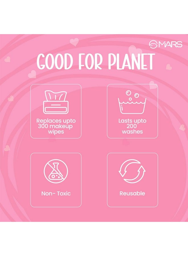 مارس مناديل MARS لإزالة المكياج من الألياف الدقيقة | قابلة لإعادة الاستخدام | تزيل المكياج المقاوم للماء بسهولة | لطيفة على البشرة | لجميع أنواع البشرة (عبوة من قطعة واحدة) - Image 2