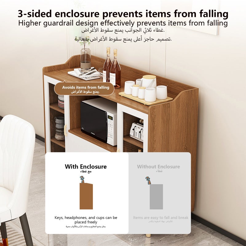 Sharpdo Large Capacity Kitchen Cabinet, Independent Multi-Functional Sideboard, Suitable for Coffee Corner & Kitchen Organization 120*40*94CM - Image 5