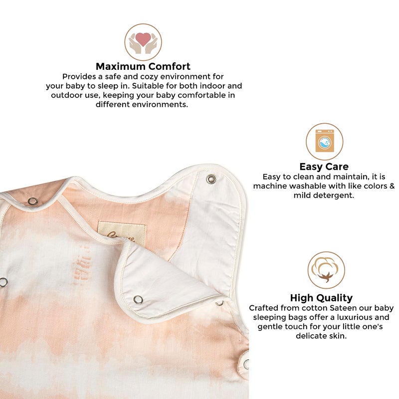 Crane Baby Cotton Sateen Sleeveless Wearable Sleeping Bag & Blanket Sack for Newborns & Infants, 0-9 Months (Tie-Dye, Parker Collection) - Image 3