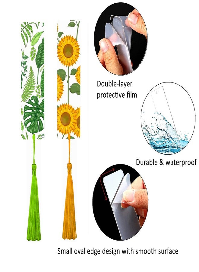 GetALift 30PCS Acrylic Bookmark Blanks, Clear Acrylic Craft Bookmarks with 30PCS Colorful Tassels, Transparent Rectangle Round Bookmarks Bulk for DIY Crafts Hanging Tag Gift Tag Price Tags- Rectangle - Image 3