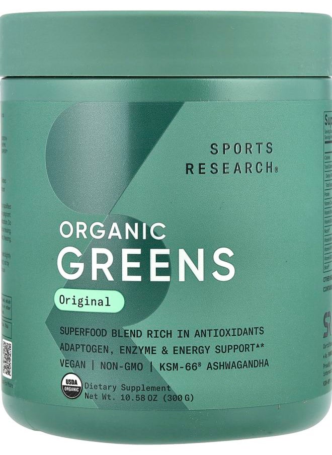 SPORTS RESEARCH Organic Greens Original  10.58 oz (300 g) 