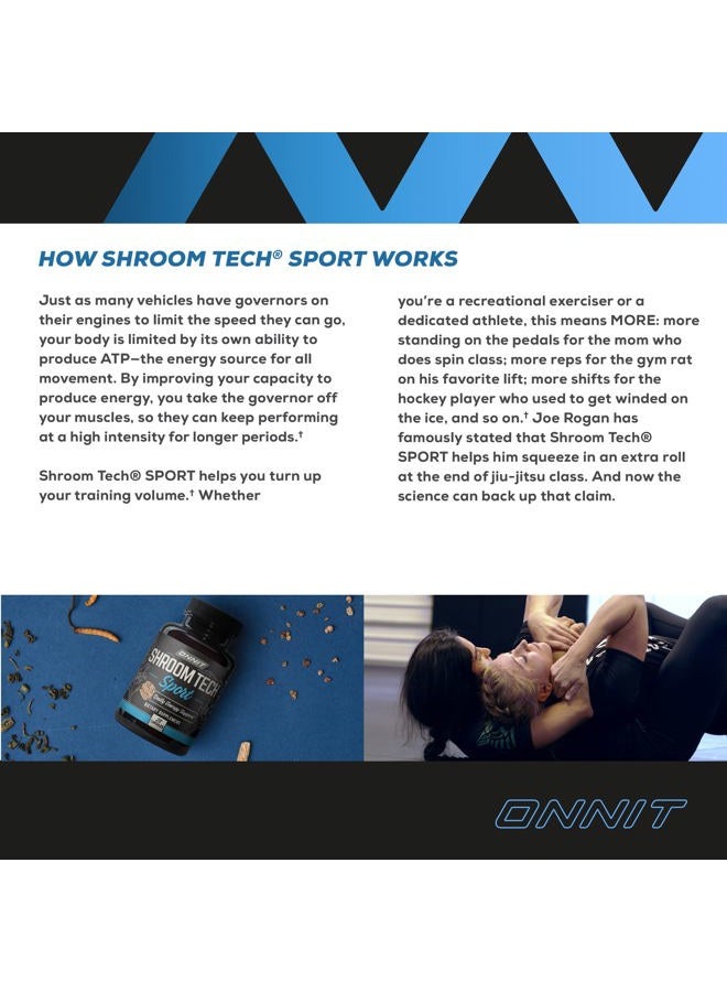 Onnit Shroom Tech Sport Daily Exercise Support Capsules, Pre Workout Supplement with Cordyceps Mushrooms, Caffeine-Free Dietary Supplement for Daily Energy Support, 28 Count  - Image 2