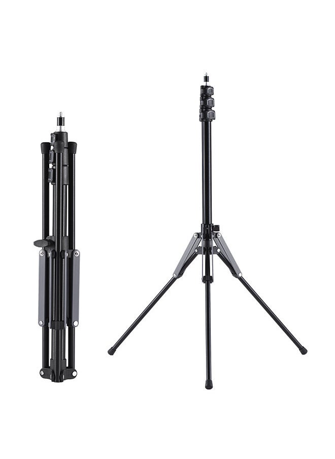 Generic 189cm/74.4in Adjustable Tripod Stand Video Light Stand Aluminum Alloy Material 3-section Adjustable 5kg/11lbs Load Capacity with 1/4in Threaded Screw for Video LED/ Flaah Light/ Softbox/ Reflector  - Image 1