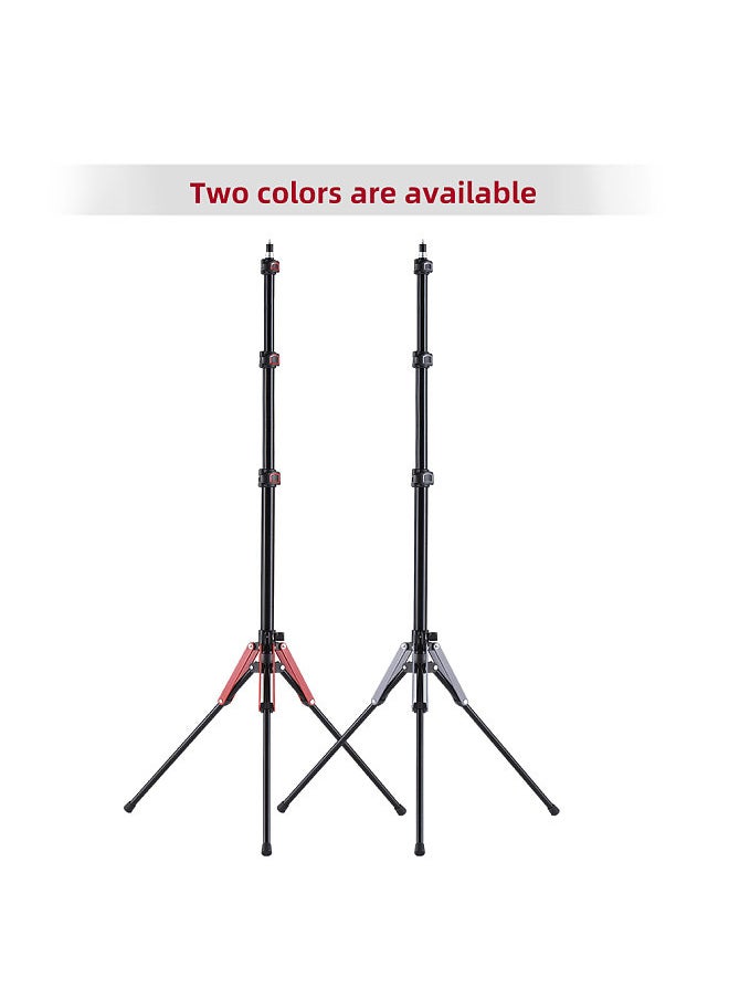Generic 189cm/74.4in Adjustable Tripod Stand Video Light Stand Aluminum Alloy Material 3-section Adjustable 5kg/11lbs Load Capacity with 1/4in Threaded Screw for Video LED/ Flaah Light/ Softbox/ Reflector  - Image 4