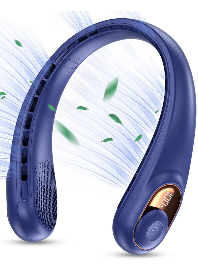 NIBEMINENT Neck Fan, Portable Bladeless Neck Fans, Upgrade 360° Airflow, Super Quiet, 3 Speeds, 3600mAh Personal Wearable Neck Fan, Upgraded Cooling Air Volume USB Rechargeable Hands Free Fan - Image 1