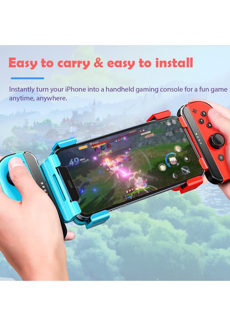 Generic - Mobile Game Controller Grip for Nintendo Switch Joy-Con & iPhone (iOS 16+) - Compatible with iPhone 14 Pro Max/14/13/12/11/X/8 Plus - Image 1