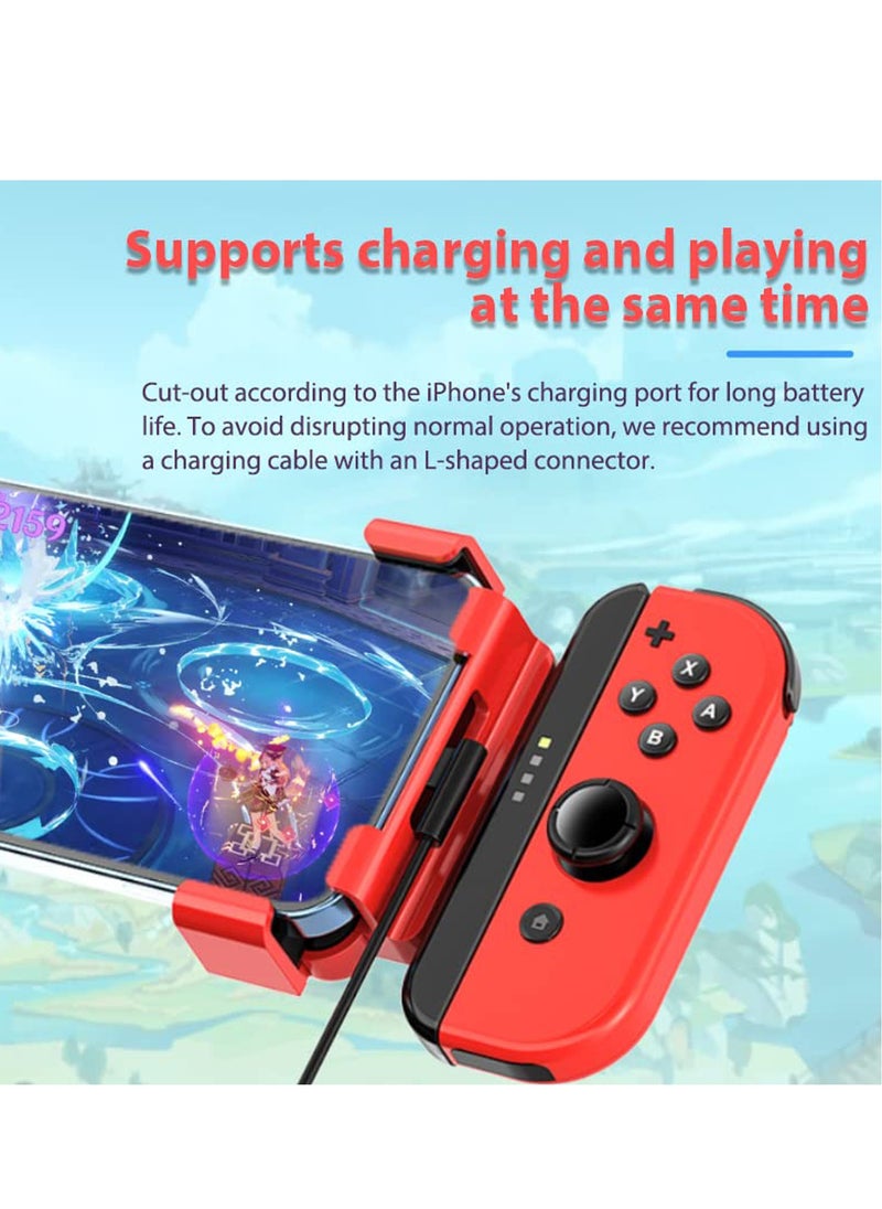 Generic - Mobile Game Controller Grip for Nintendo Switch Joy-Con & iPhone (iOS 16+) - Compatible with iPhone 14 Pro Max/14/13/12/11/X/8 Plus - Image 1