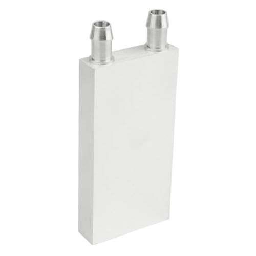 BXQINLENX Aluminum Water Cooling Block for CPU Graphics Radiator Heatsink 40x 80mm White - Image 1