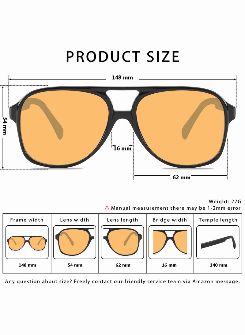 roaiss Classic Vintage Large Frame Retro  Aviator Sunglasses for Women Men  - Image 4