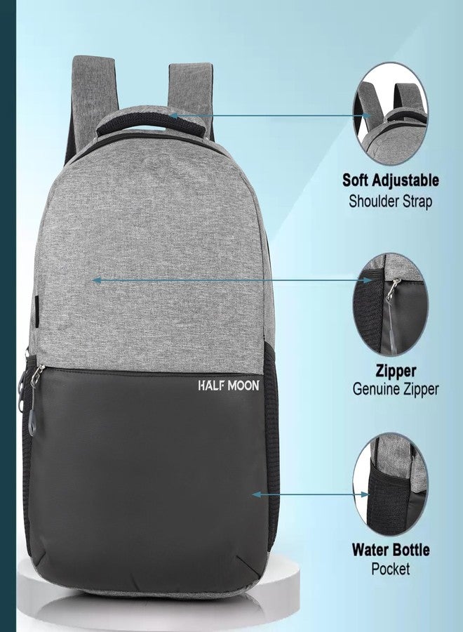 Half Moon 15.6 Inch Laptop Bag for Unisex | 30L 3 Compartment Backpack for Boys Girls | College Office School Travel Use with Padded Laptop Compartment,Multicolor - Image 3
