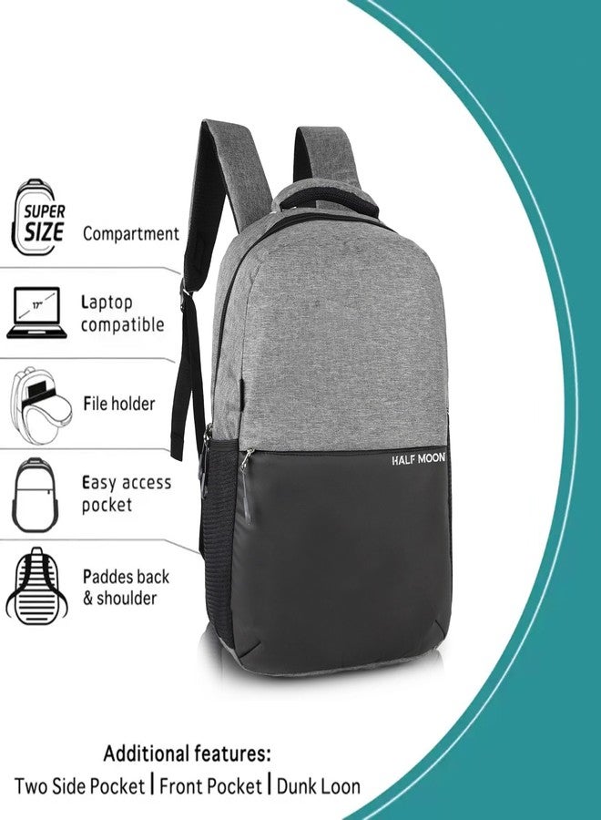 Half Moon 15.6 Inch Laptop Bag for Unisex | 30L 3 Compartment Backpack for Boys Girls | College Office School Travel Use with Padded Laptop Compartment,Multicolor - Image 2