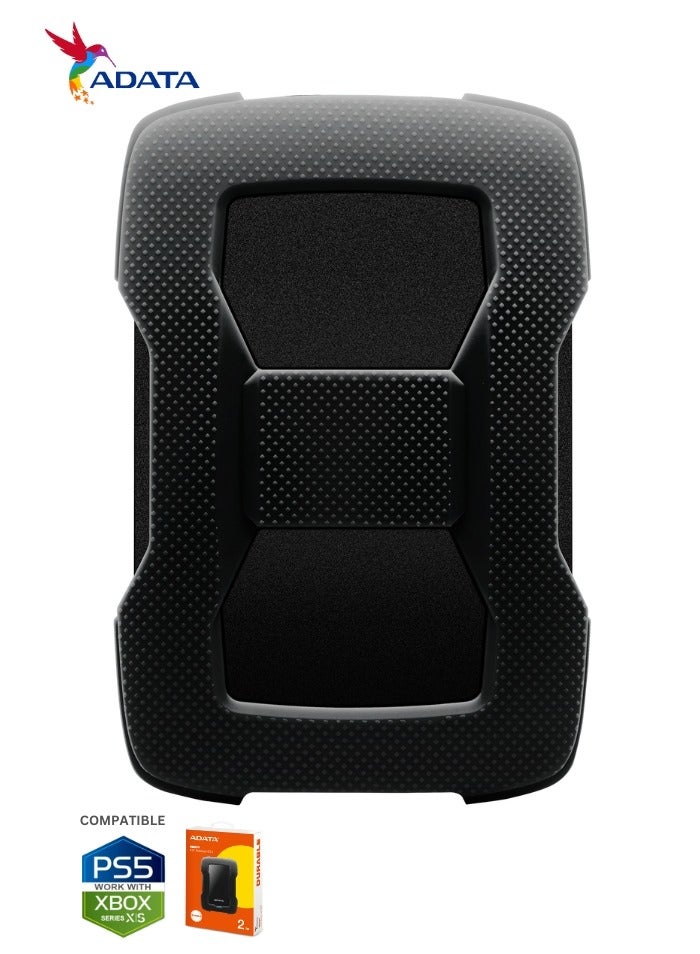 ADATA HD330 2TB External HDD | Anti-Shock Hard Drive | Black | Compitable with PS5 and XBOX - Image 4
