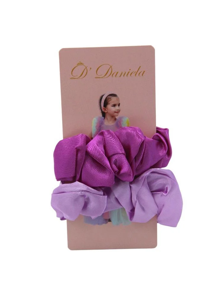 دىدانيالا D' Daniela -Mika Silk Scrunchie Set of 2 - Multicolor