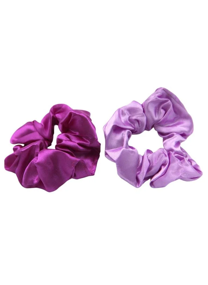 دىدانيالا D' Daniela -Mika Silk Scrunchie Set of 2 - Multicolor