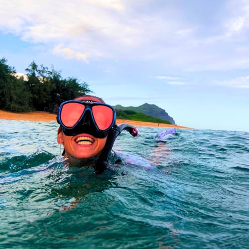 Pro Shot Tidal Mask for Snorkeling and Scuba Diving Best Anti-Fog Technology Blue/Black/Tinted Lens (Blue Reflective Lens) - Image 5