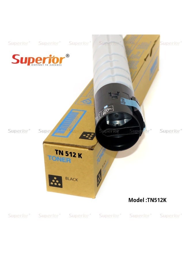 SOS Superior Superior TN-512K Black Compatible Toner Cartridge – For Konica Minolta Bizhub C258 / C308 / C368 / C454 / C454e / C554 / C554e - Image 4