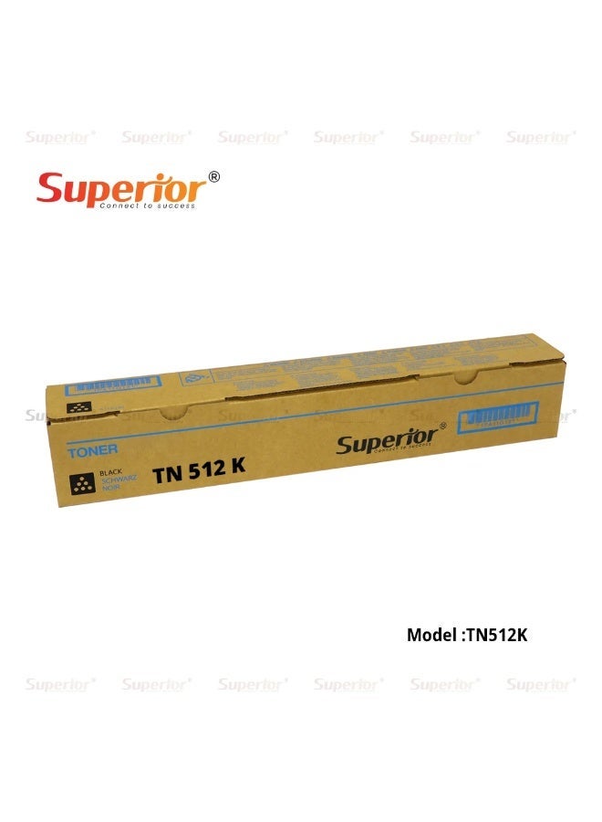 SOS Superior Superior TN-512K Black Compatible Toner Cartridge – For Konica Minolta Bizhub C258 / C308 / C368 / C454 / C454e / C554 / C554e - Image 2