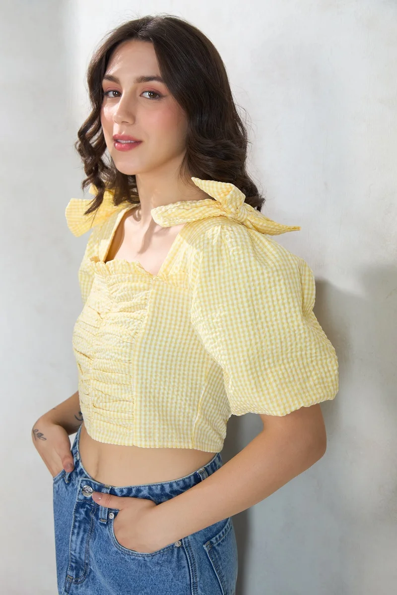 فيرجيو توب قصير قطن فيرجيو مطاطي