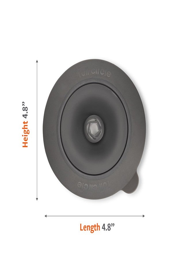 Full Circle Sinksational Sink Drain Strainer & Stopper - 2-in-1 with Separate Plug, Anti-Clog Design, Perfect Seal - 2-Pack, Gray - Image 2