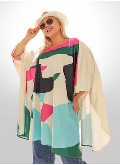Zmurud Autumn poncho - printed  - Image 1