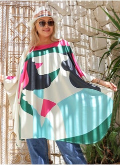 Zmurud Autumn poncho - printed  - Image 5