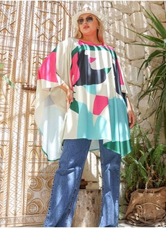 Zmurud Autumn poncho - printed  - Image 2