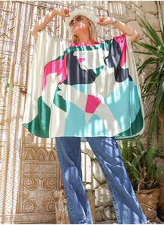 Zmurud Autumn poncho - printed  - Image 4