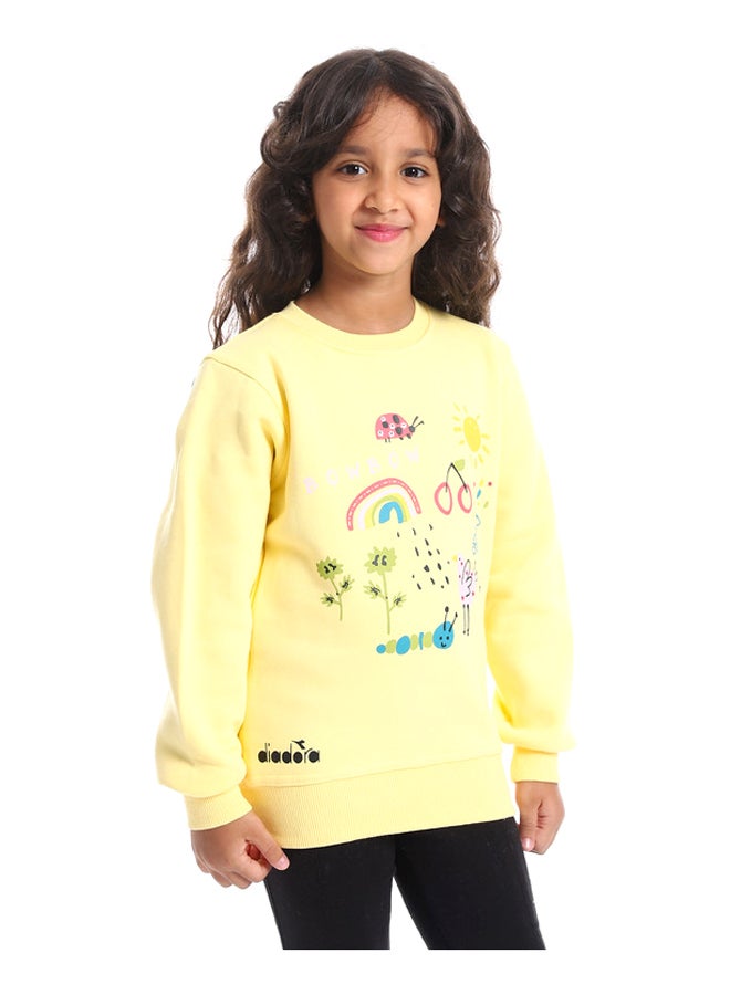 DIADORA سويت شيرت مطبوع للبنات - Image 1