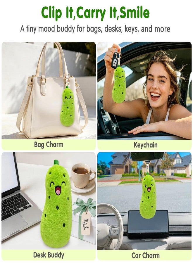 KPBLIS Weekie Wonders Emotional Mood Support Pickle Plush, Cute Pickle Stuffed Animals Bag Charm, Funny Gifts for Adults Women Men Friends Coworkers (FRI, Pickles) - Image 5