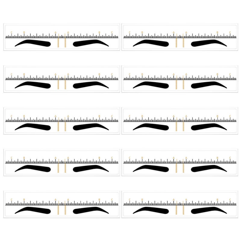 50pcs Eyebrow Makeup Stencils Eyebrow Ruler Eyebrow Stencil Eyebrow Shaping Ruler - Image 1