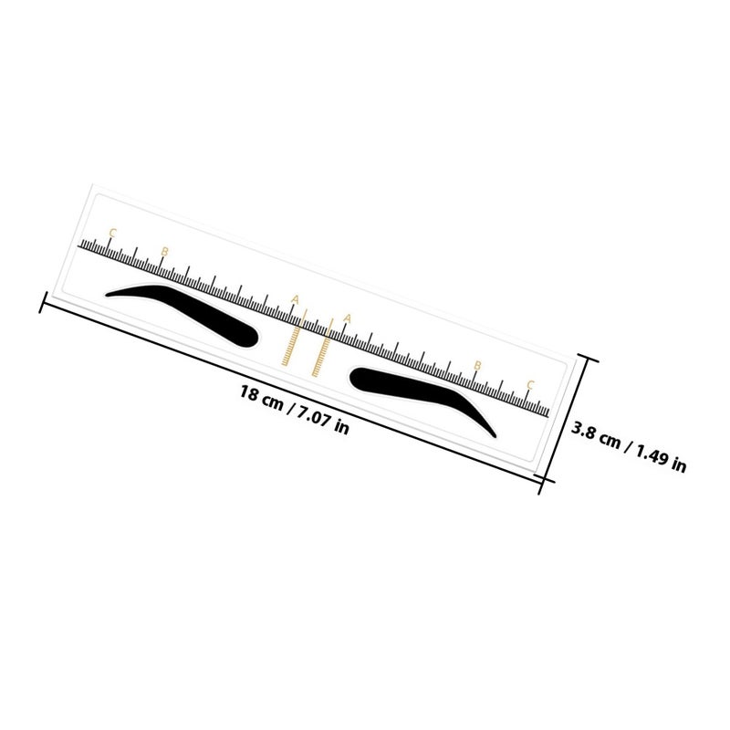 50pcs Eyebrow Makeup Stencils Eyebrow Ruler Eyebrow Stencil Eyebrow Shaping Ruler - Image 2