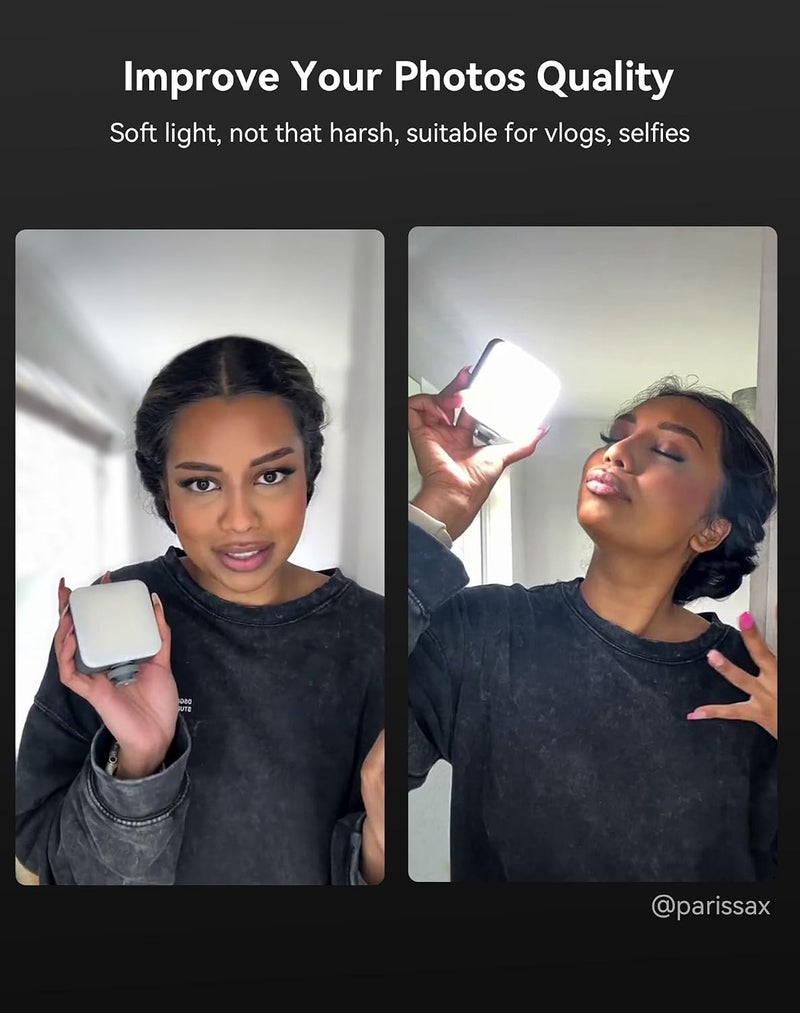 SmallRig P96 Mini LED Video Light, Bi-Color 2700-6500K CRI 95+, 2200mAh, Portable Camera Lights with Cold Shoe for Content Creator Vlogging, Compact Photography Lighting for TikTok, YouTube Streaming - Image 4
