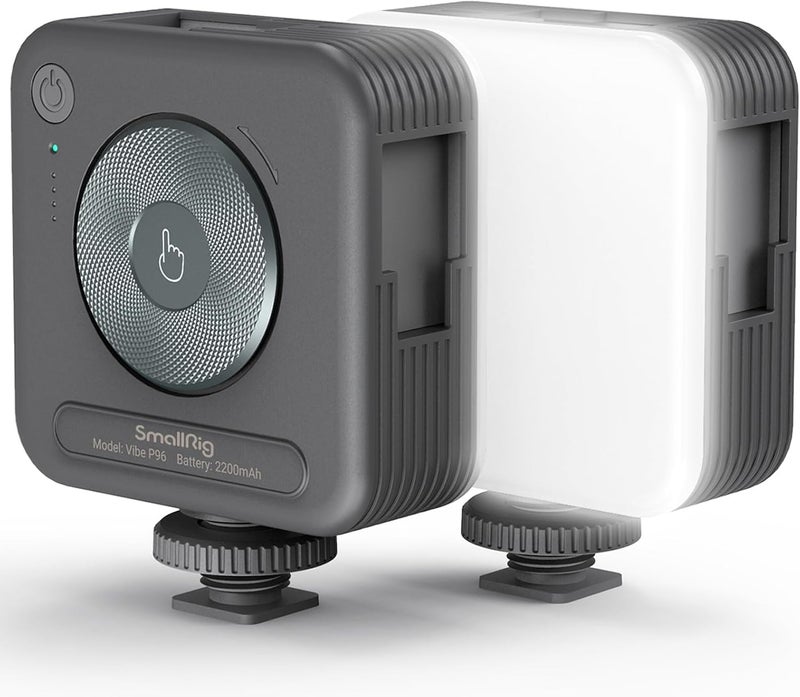 SmallRig P96 Mini LED Video Light, Bi-Color 2700-6500K CRI 95+, 2200mAh, Portable Camera Lights with Cold Shoe for Content Creator Vlogging, Compact Photography Lighting for TikTok, YouTube Streaming - Image 1