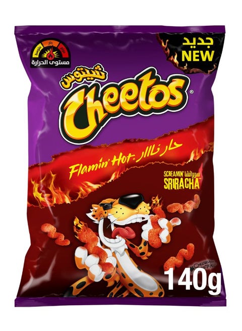 Flamin' Hot Sriracha Flavor Spicy and Crunchy 140g