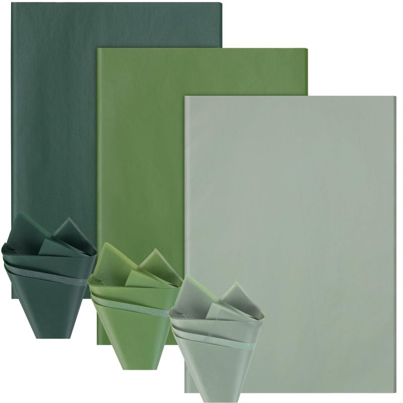 90 Sheets Bluish Green Gift Tissue Paper 14 x 20 Gradient Forest Green Color Assorted Gift Wrapping Tissue for StPatricks Day Decor Shades of Green Event Presents Packaging