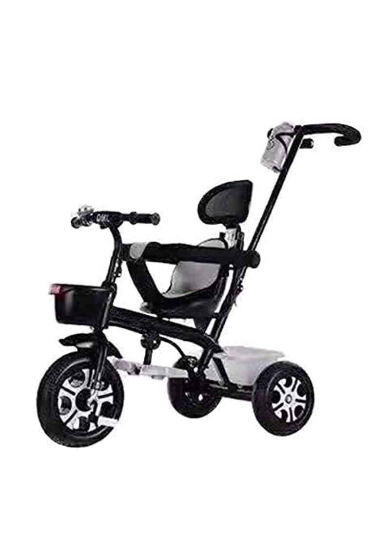 Kids Tricycles for 1 to 6 Years Old Baby Trike Kid's Ride On Tricycle with Push Bar 3 Wheel Bike for Boys & Girls 3 Wheels Tricycle Black  - Image 2