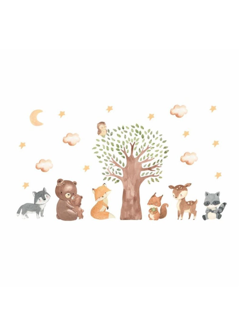 Bluejw Cartoon Forest Big Tree Little Bear Wall Stickers Perfect For Kids' Bedrooms And Nurseries - Image 1