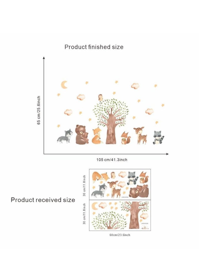 Bluejw Cartoon Forest Big Tree Little Bear Wall Stickers Perfect For Kids' Bedrooms And Nurseries - Image 2