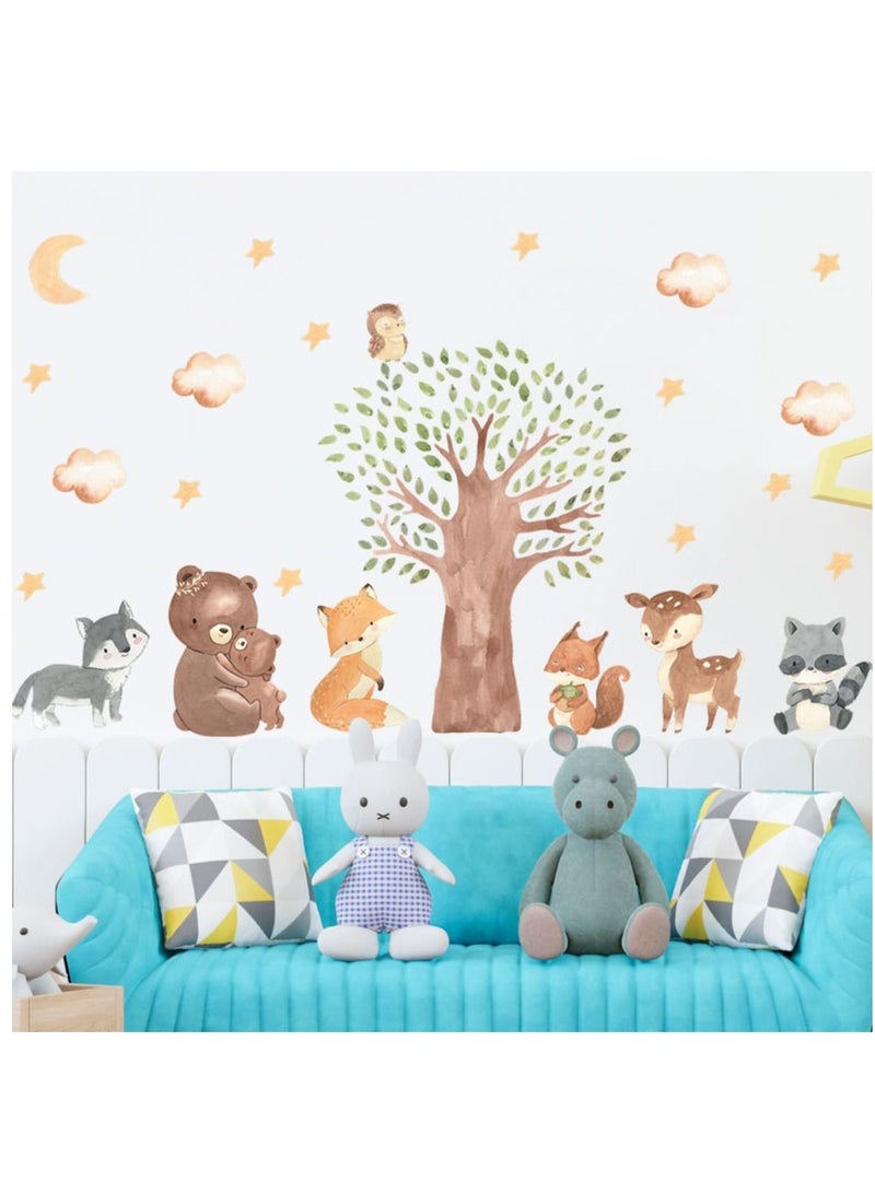 Bluejw Cartoon Forest Big Tree Little Bear Wall Stickers Perfect For Kids' Bedrooms And Nurseries - Image 3